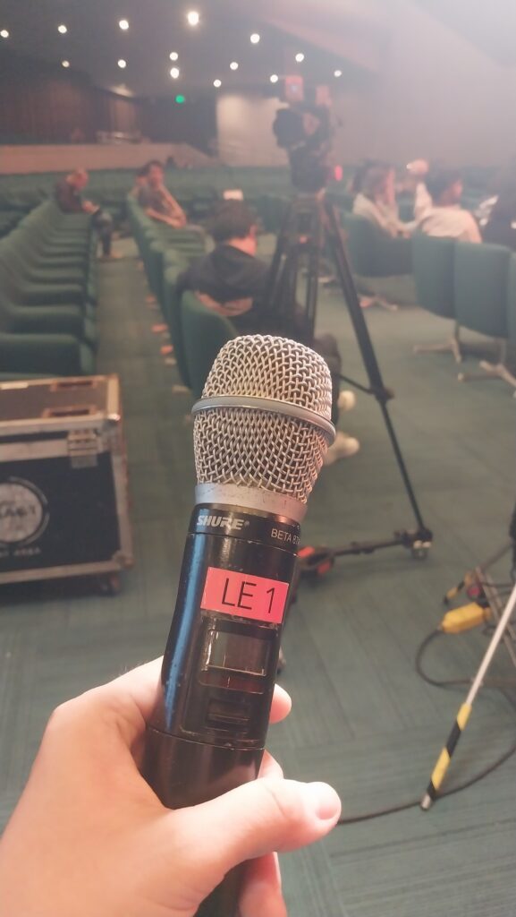 Microphone at an event.