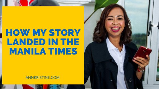 How My Story Landed in The Manila Times Blog image of How My Story Landed in The Manila Times