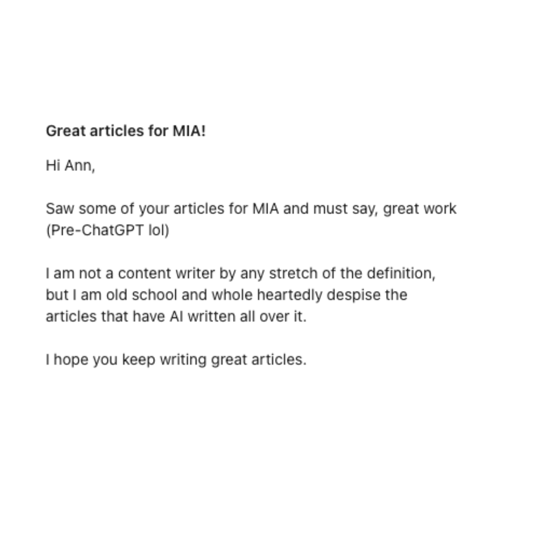 LinkedIn Anonymous - testimonial