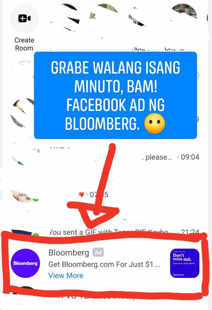 How FB is listening FB ad Bloomberg